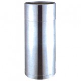 加厚立式圆柱形单桶不锈钢垃圾桶