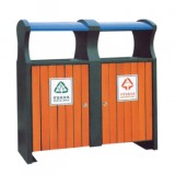 环保钢木分类垃圾箱