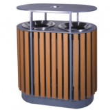 室内分类环保钢木垃圾桶