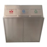 室内环保三分类不锈钢垃圾箱