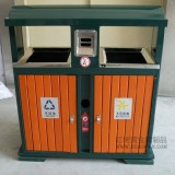 珠海公园景区环保钢木垃圾桶使用案例