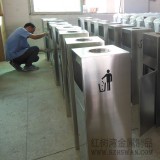 深圳蔚蓝海岸采购室内方形不锈钢垃圾桶案例