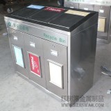 前海港湾花园采购三分类室内不锈钢垃圾桶案例