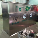 户外大型分类不锈钢垃圾桶入驻深圳东门