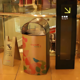 商场彩绘不锈钢垃圾桶单筒艺术与功能的融合新趋势