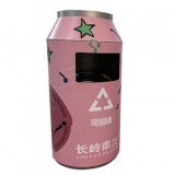 室内易拉罐造型镀锌板铁皮垃圾桶