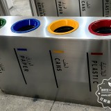 国门之下的细节出口机场不锈钢四分类垃圾桶的定制之道