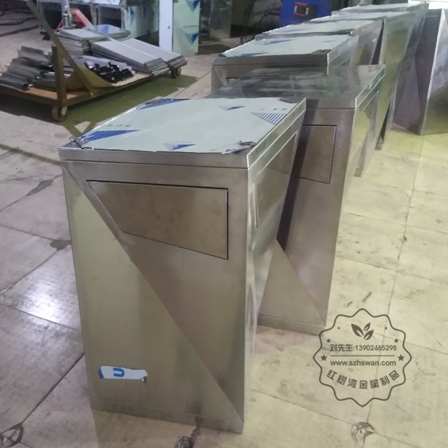 户外方形不锈钢果皮箱垃圾桶图片002
