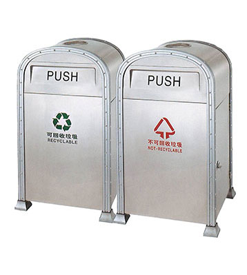 不锈钢分类机场垃圾桶