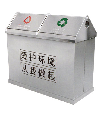 不锈钢户外小区分类垃圾桶