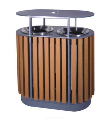 室内分类环保钢木垃圾桶